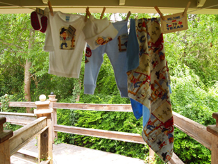Boy's merchandise before gift wrapped