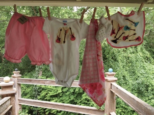 Girl's merchandise before gift wrapped