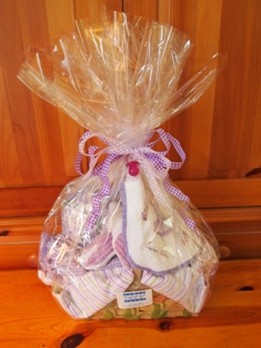 Girl's gift wrapped basket