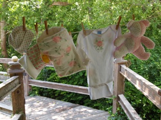 Girl's merchandise before gift wrapped